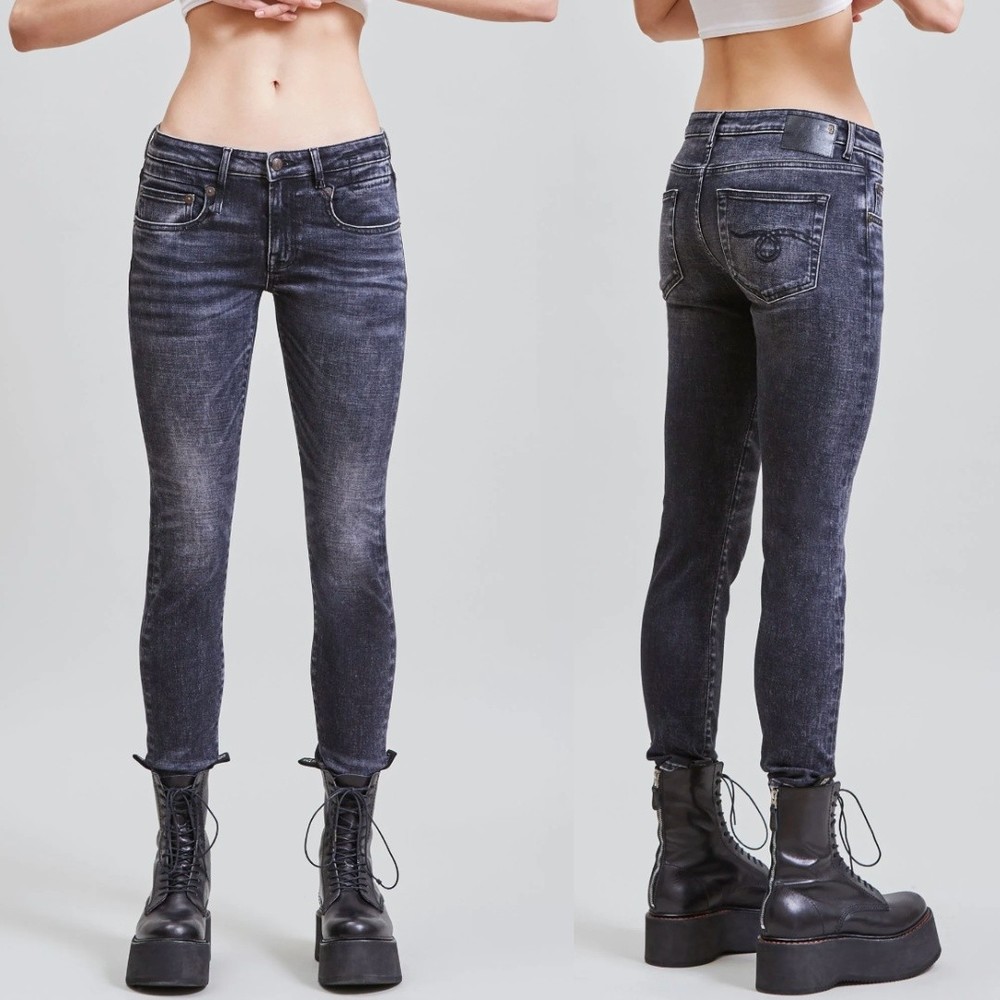 R13 | Boy Skinny Jeans in Morrison Black 28 Low Rise